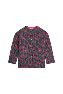 Manteau Matelassé - Mini Fleurs Fuchsia