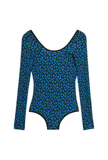 Organic Cotton Bodysuit - Mini Blue Flowers