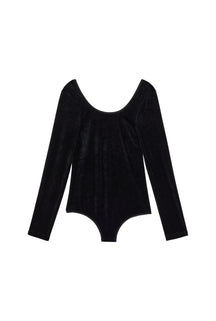 Velvet Bodysuit - Black