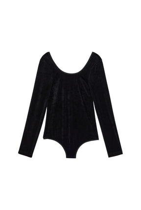 Velvet Bodysuit - Black