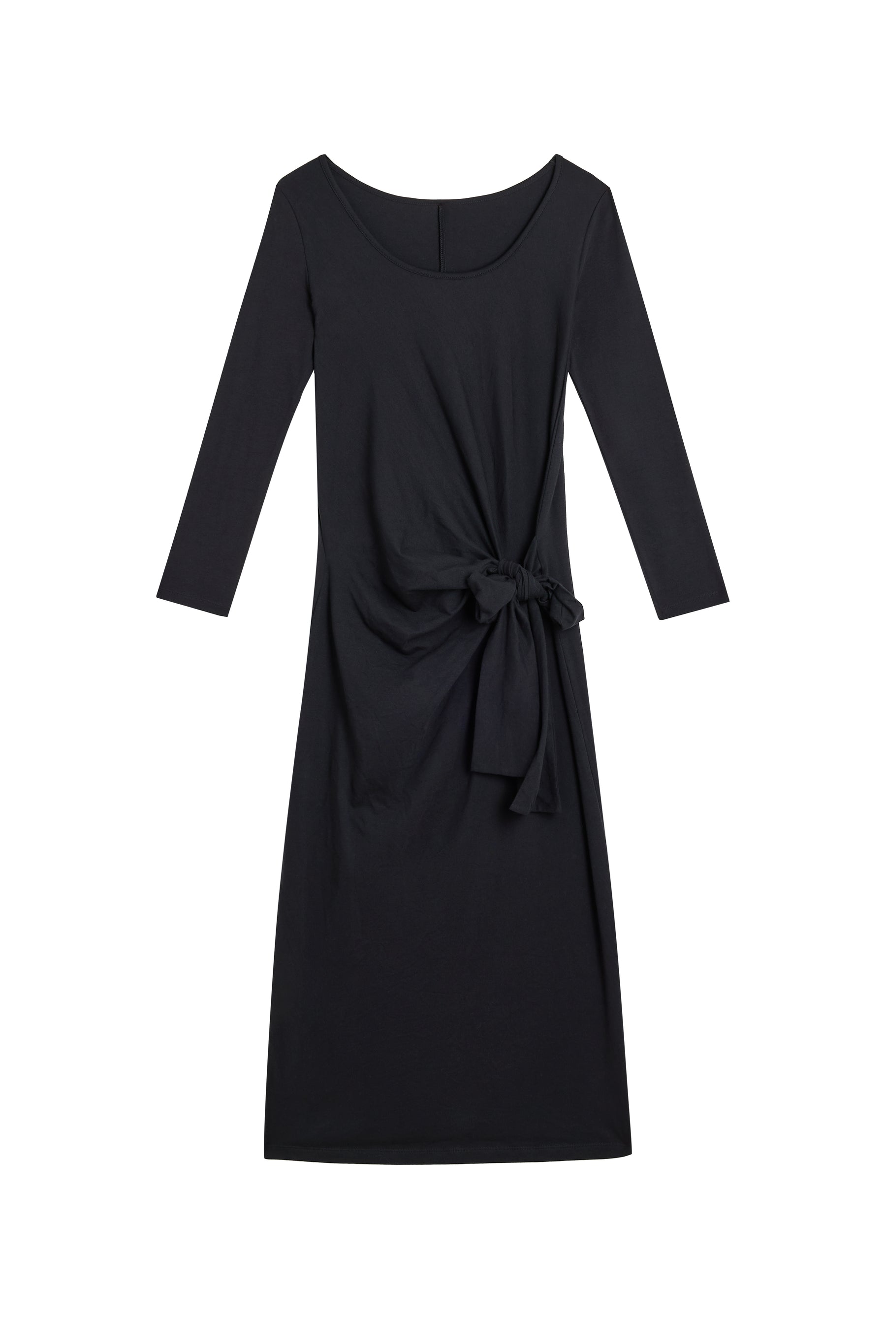 Robe Longue Nouée Coton BIO - Noir
