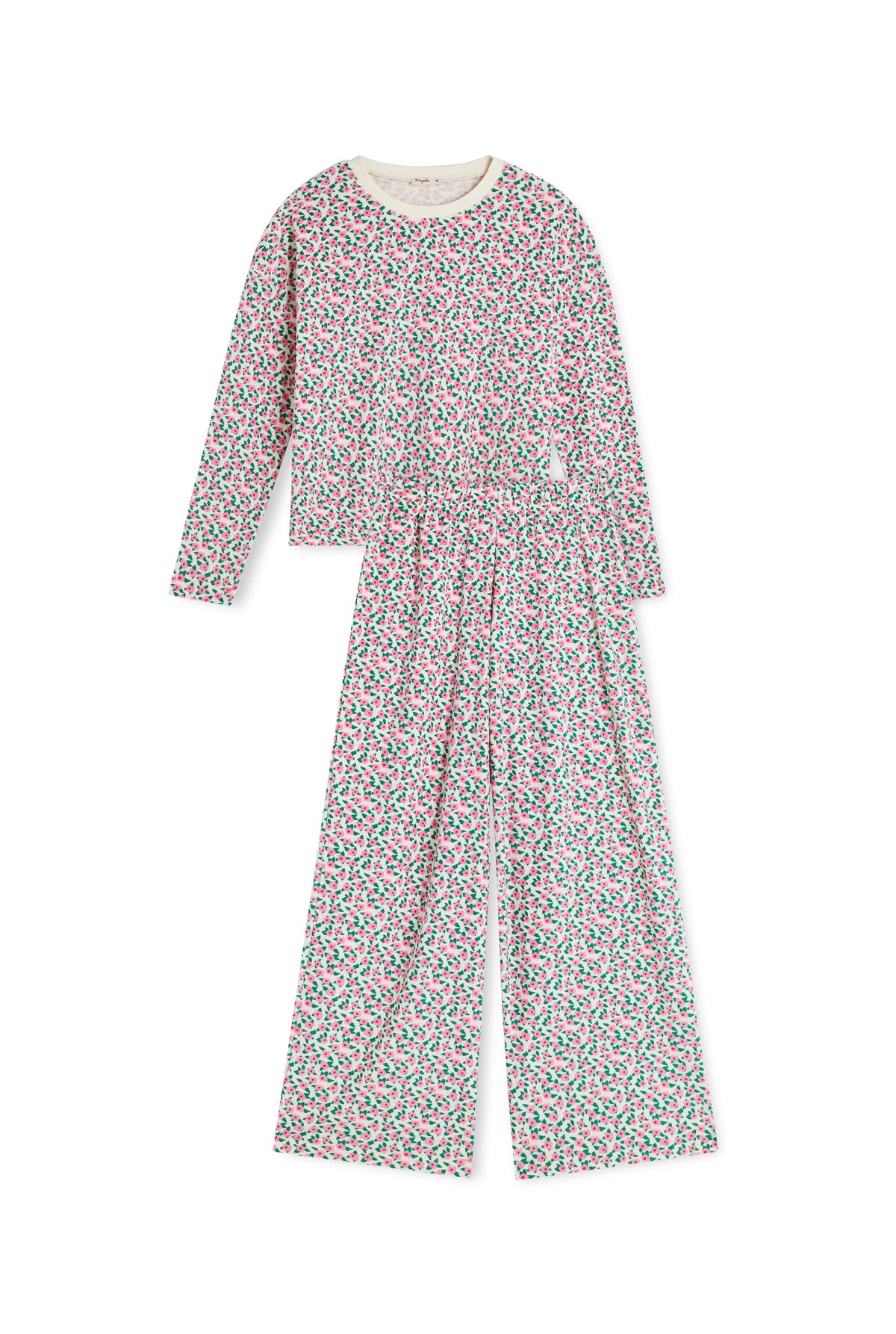 Pyjama Doudou Coton BIO - Mini Fleurs Rose