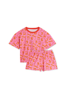 Pyjama Gaufré Coton BIO - Pink Leo Fuchsia