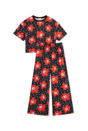 Pyjama Long Coton BIO - Atlas rouge