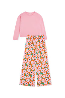 Pyjama Manches Longues Coton BIO - Bougainvillier Orange