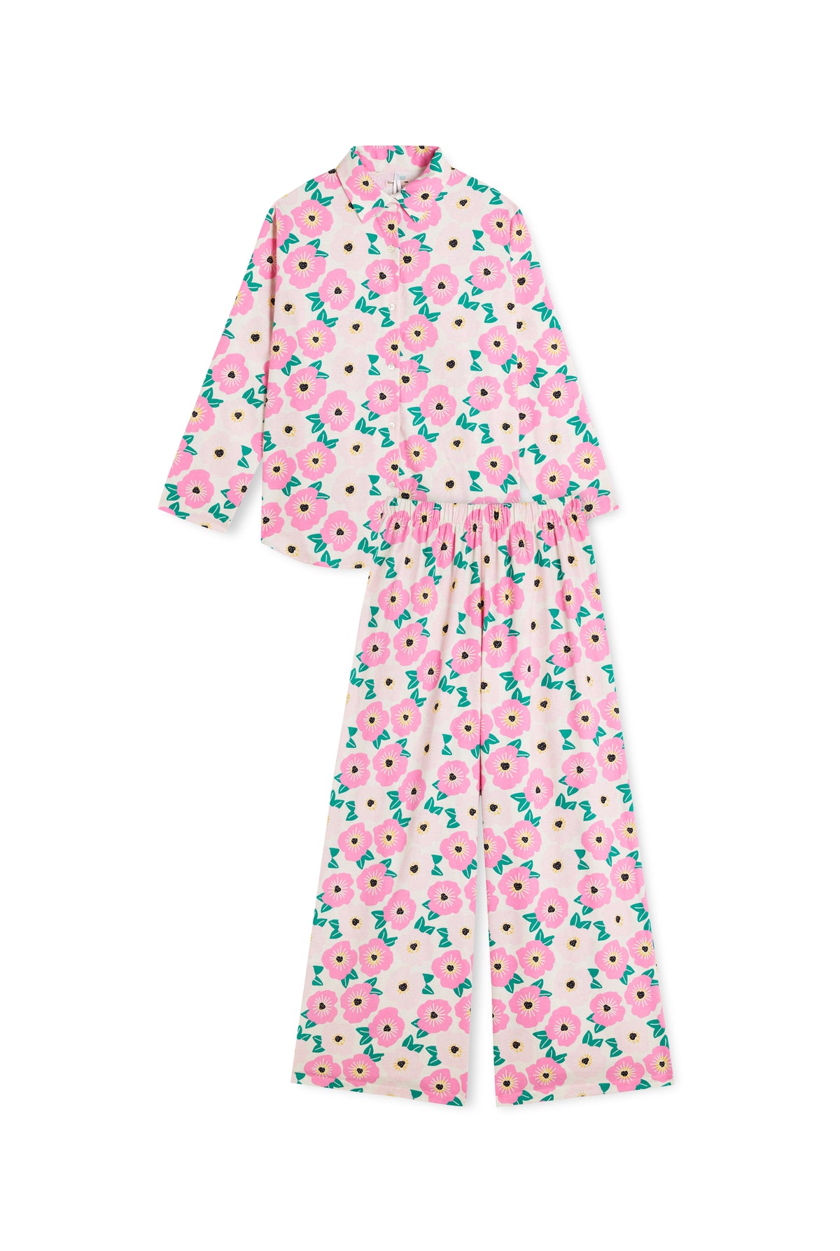 Pyjama Long Flanelle - Bougainvillier Bico