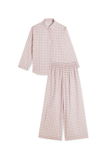 Pyjama Long Flanelle - Vichy Rose