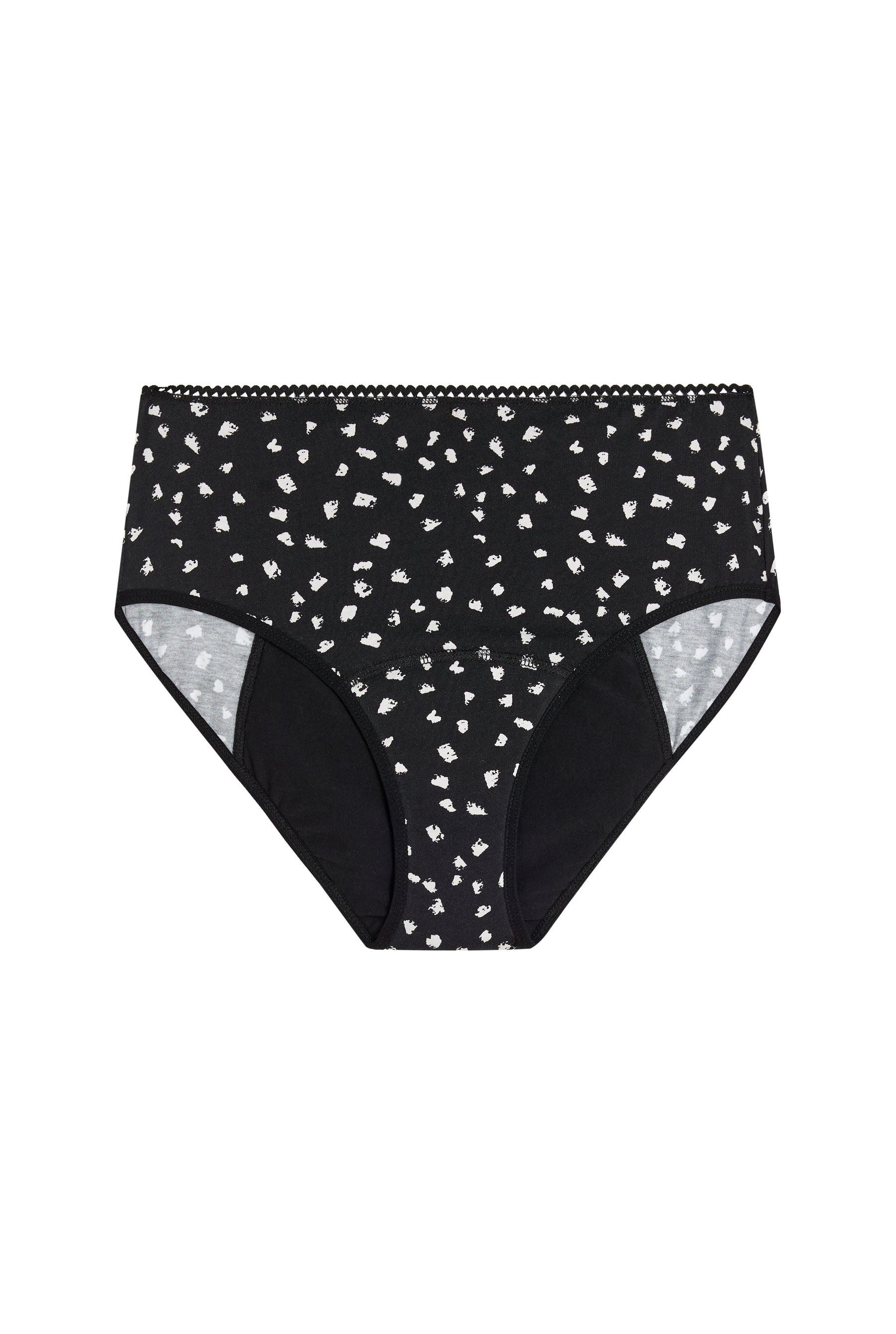 GOTS High-Waisted Period Underwear - Overnight Flow - Black Bambi