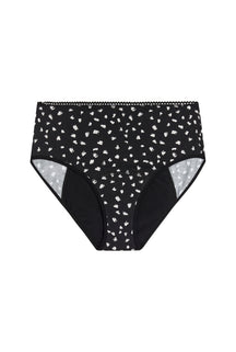 GOTS High-Waisted Period Underwear - Overnight Flow - Black Bambi