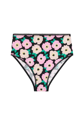 High-Waisted Organic Cotton Briefs - Bougainvillea Bico