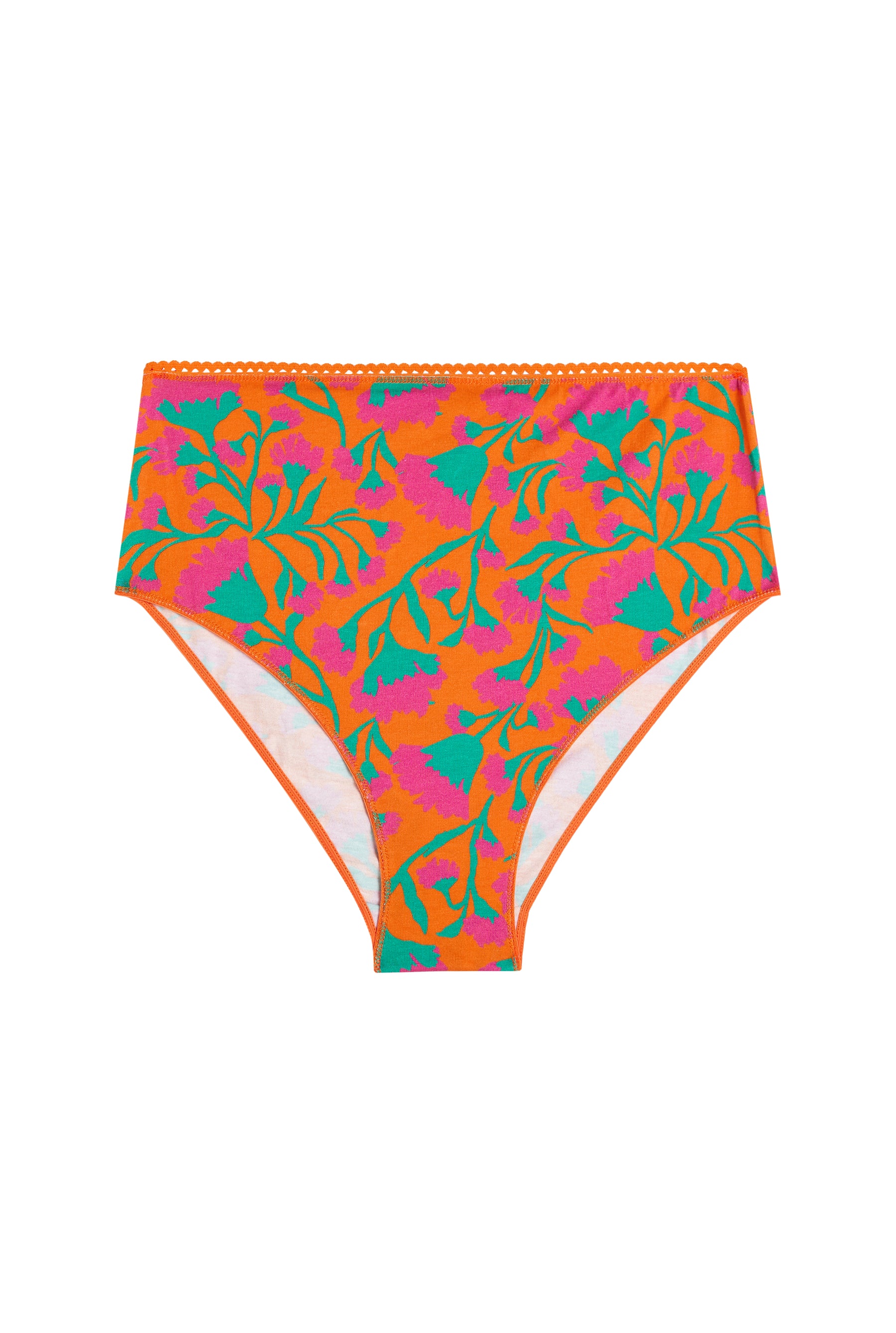 Culotte Taille Haute Coton BIO - Néroli Fuchsia
