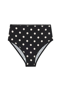 Culotte Taille Haute Coton BIO - Pois Noir