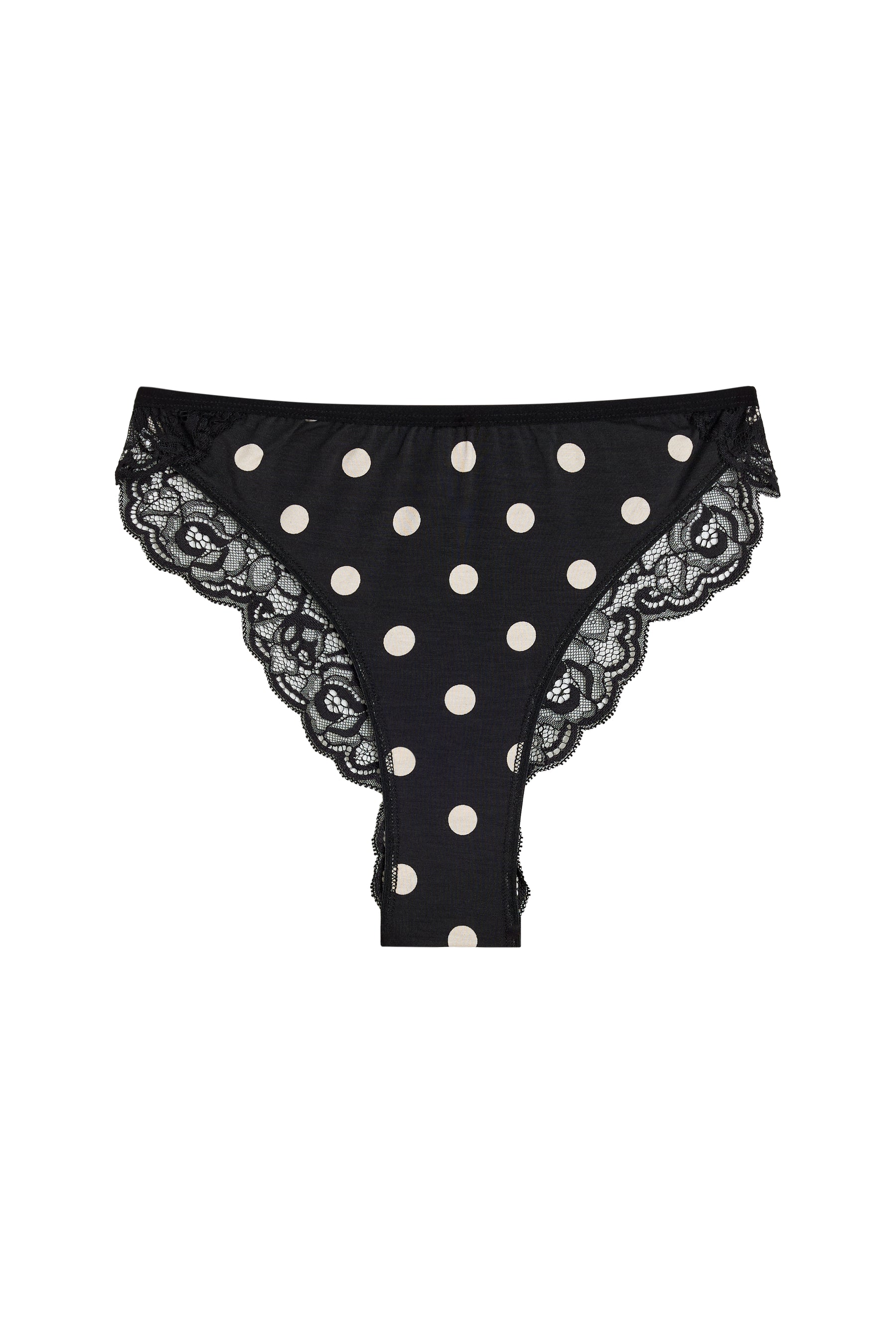 Culotte Bi-matière - Pois Noir