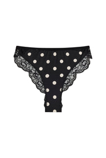 Culotte Bi-matière - Pois Noir