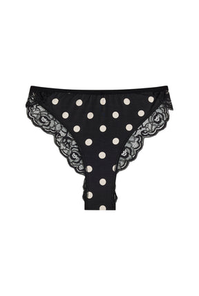 Culotte Bi-matière - Pois Noir