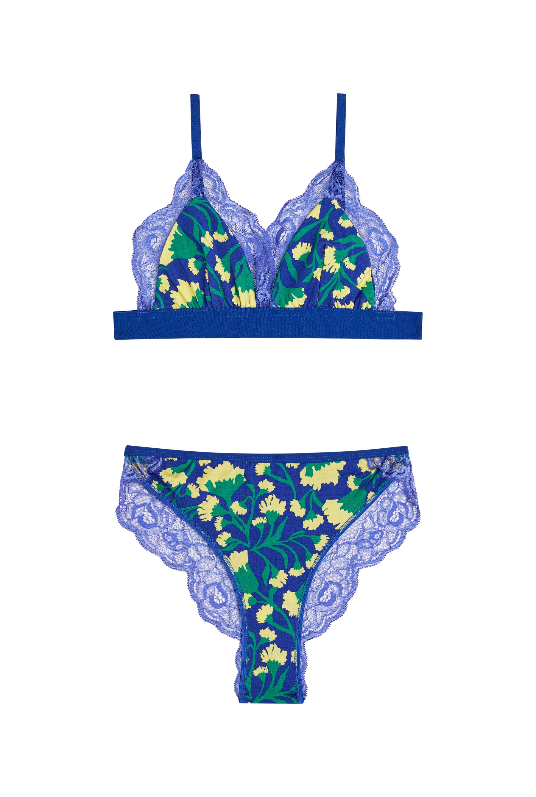 BRASSIÈRE + CULOTTE BI-MATIÈRE Grandes Tailles - Néroli