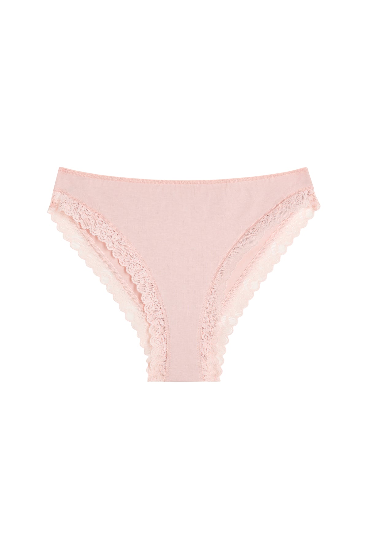 Cotton Lace Briefs - Blush Pink