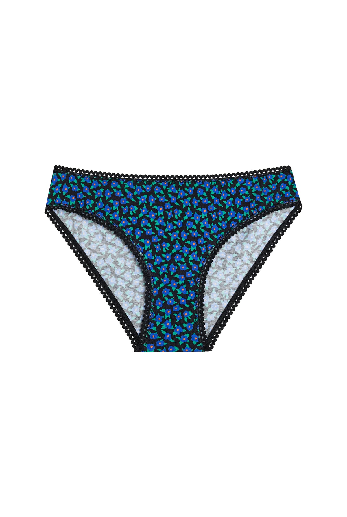 Culotte Coton BIO - Mini Fleurs Bleu