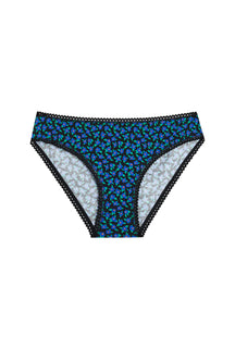 Culotte Coton BIO - Mini Fleurs Bleu