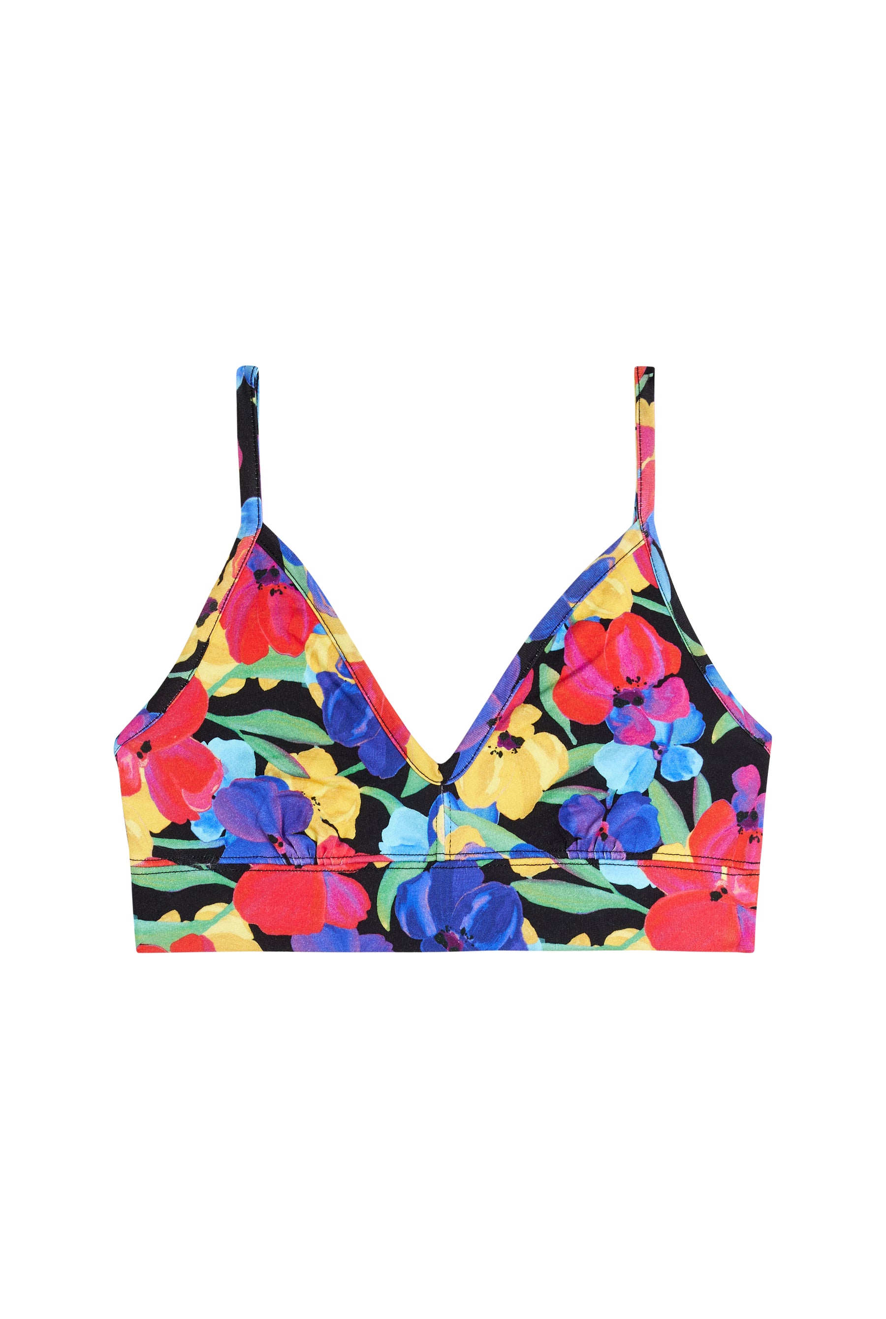 Organic Cotton Bralette - Night Flower Multico