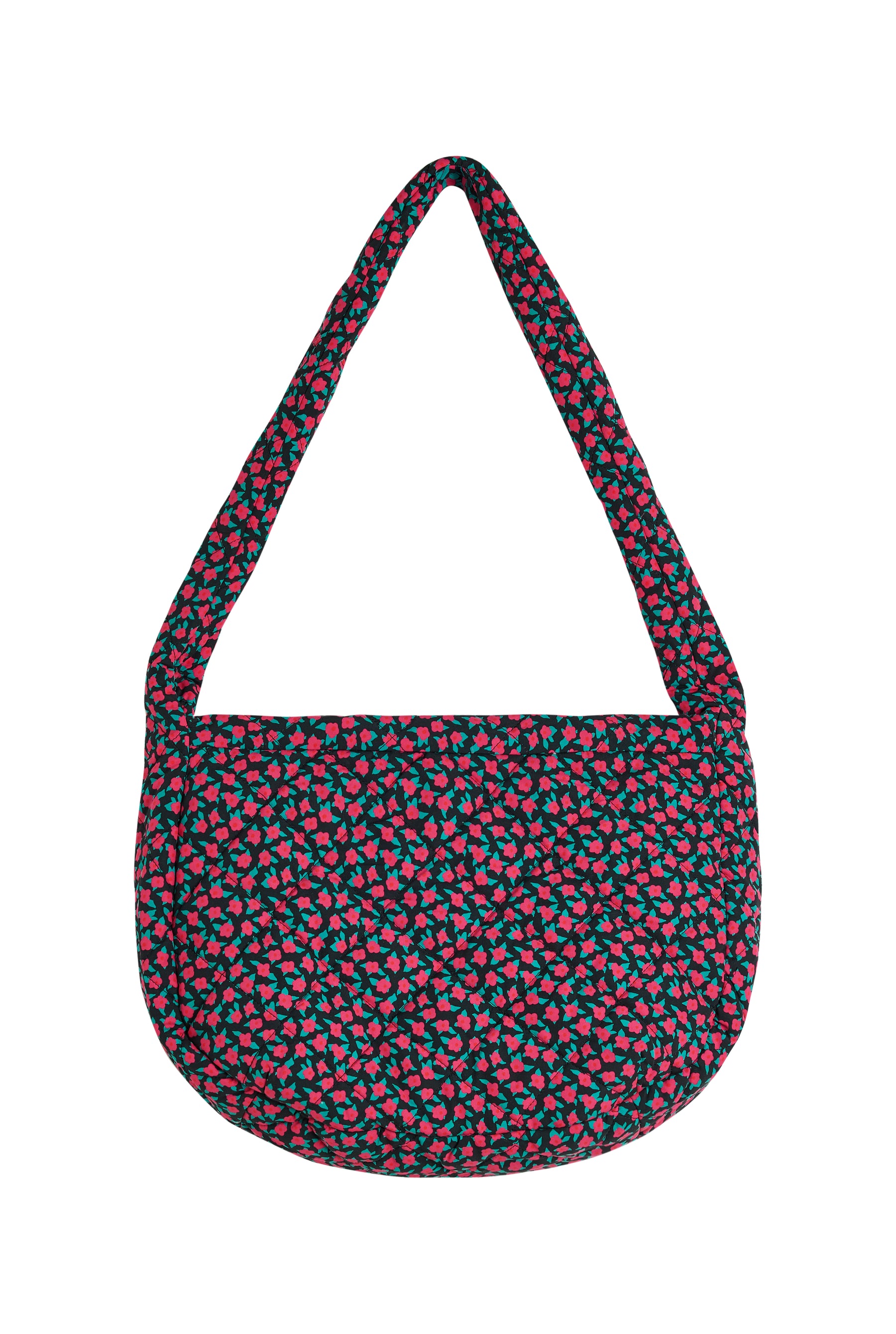 Sac matelassé - Mini Fleurs Fuchsia