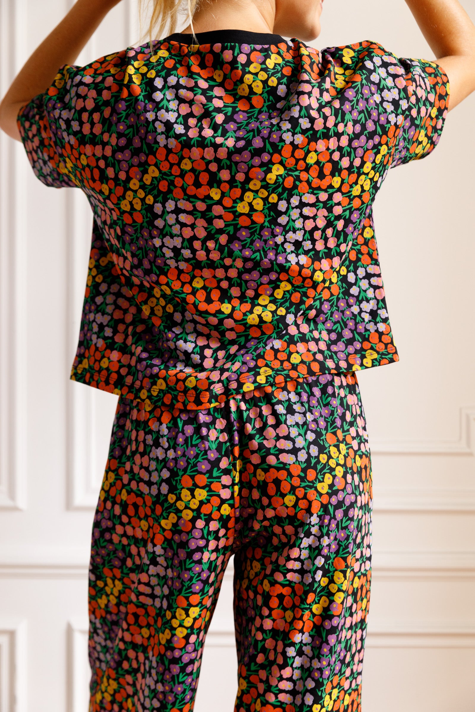 Pyjama long Coton BIO - Disco Flowers