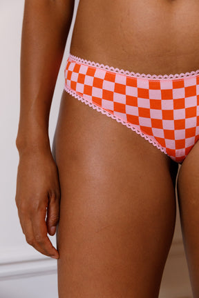 1 BRASSIERE + 1 CULOTTE - Damier Orange