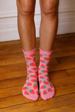 Chaussettes coton BIO - Strawberry