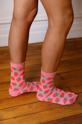 Chaussettes coton BIO - Strawberry