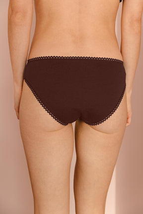 1 BRASSIERE + 1 CULOTTE - Marron Foncé