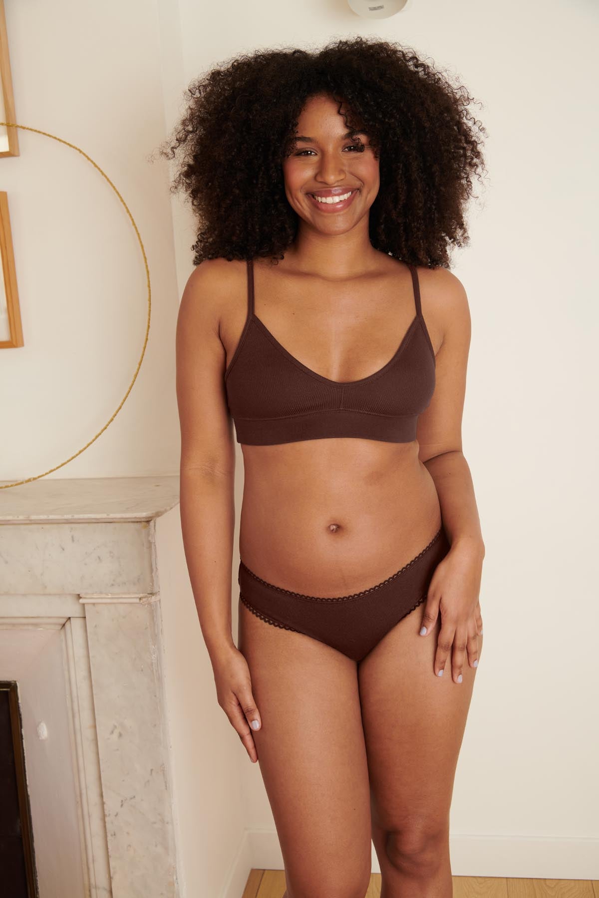 1 BRASSIERE + 1 CULOTTE - Marron Foncé