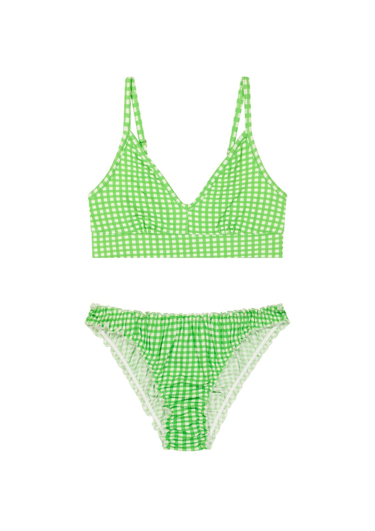 1 BRASSIÈRE + 1 BLOOMER - Vichy Vert