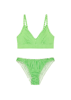1 BRASSIÈRE + 1 BLOOMER - Vichy Vert