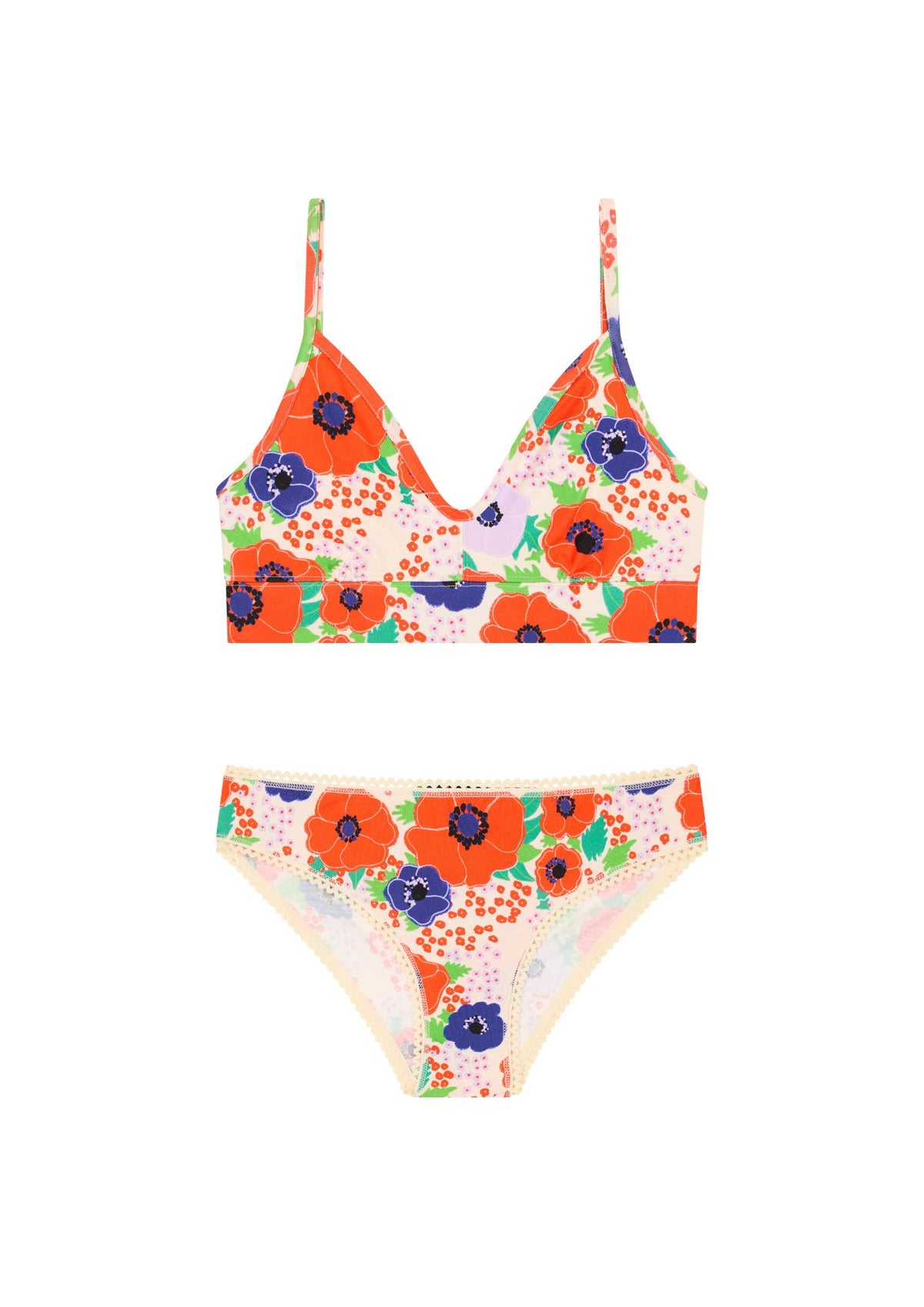 1 BRASSIERE + 1 CULOTTE - Poppies