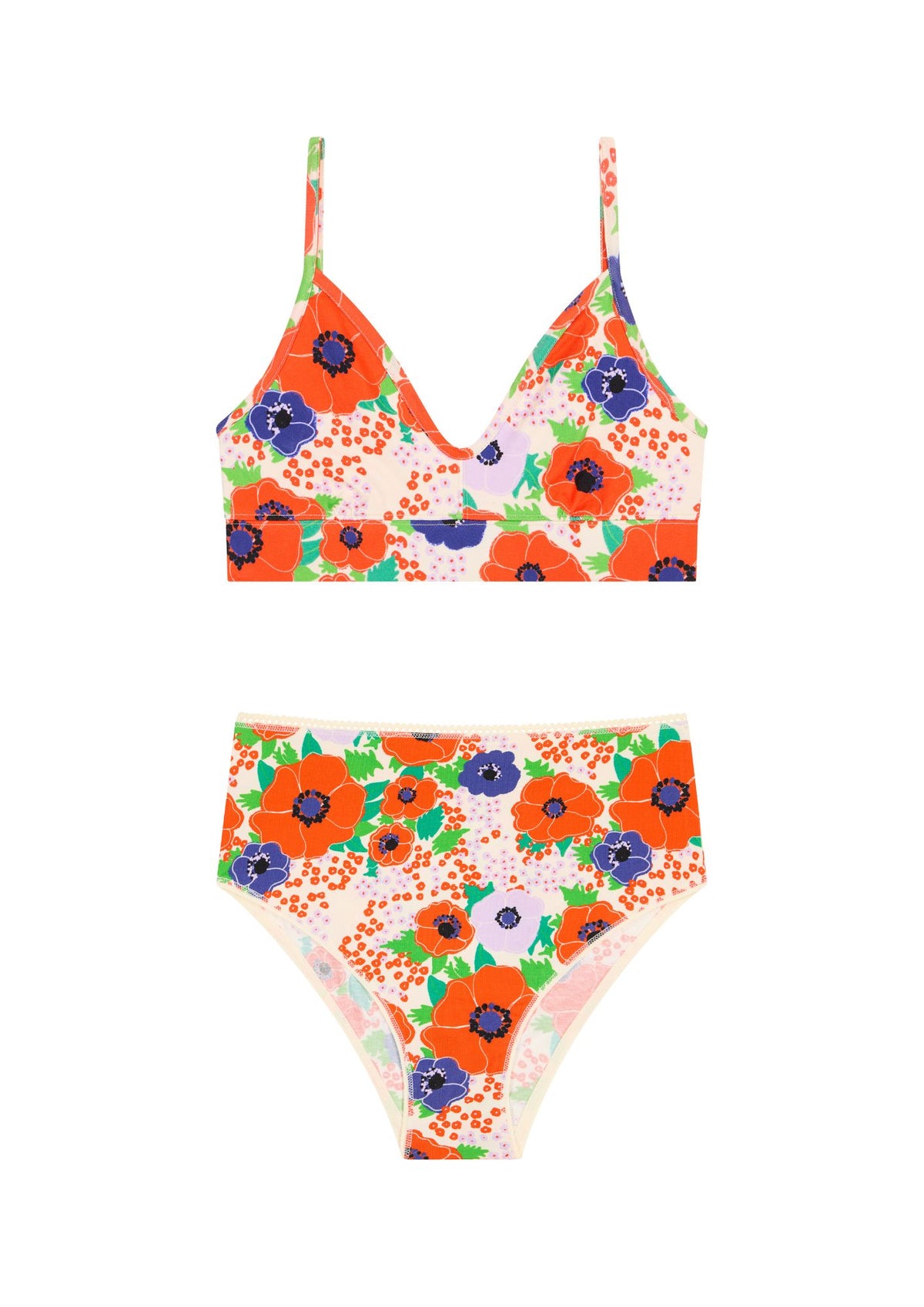1 BRASSIÈRE + 1 TAILLE HAUTE - Poppies