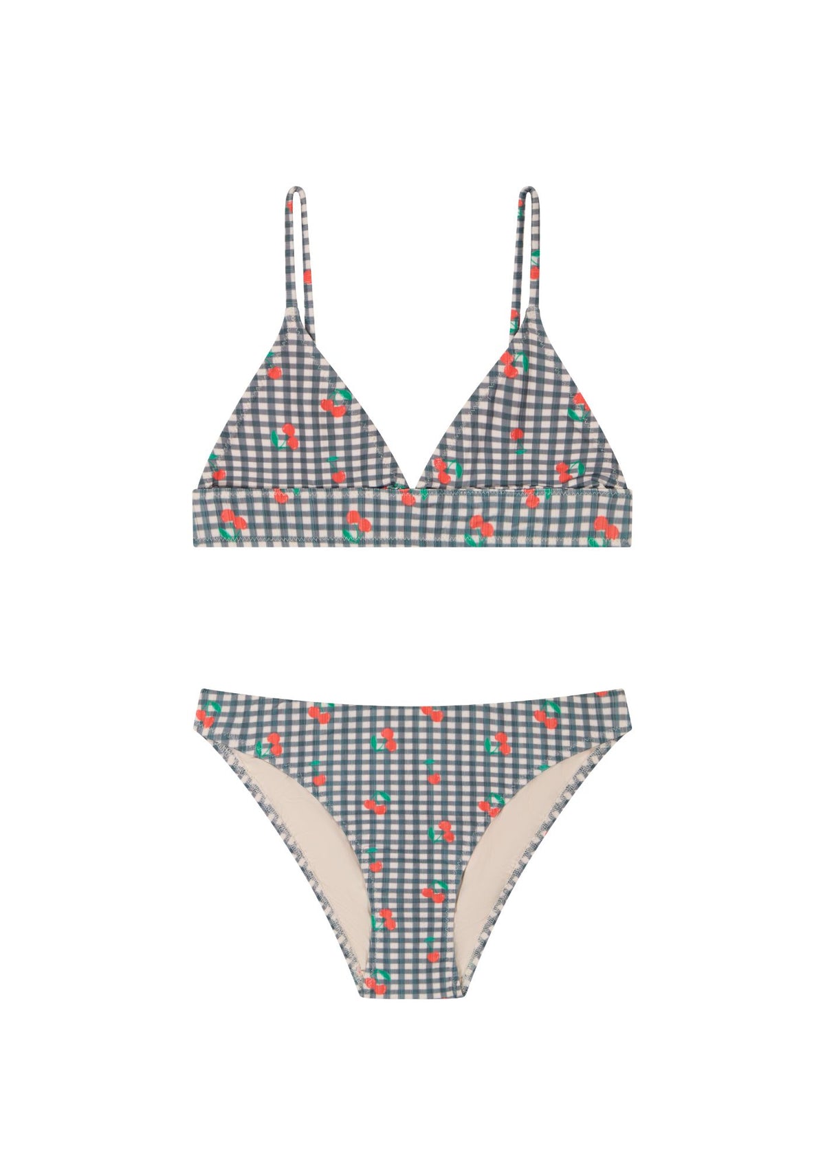 Brazilian two-piece swimsuit - Black Cherry Gingham