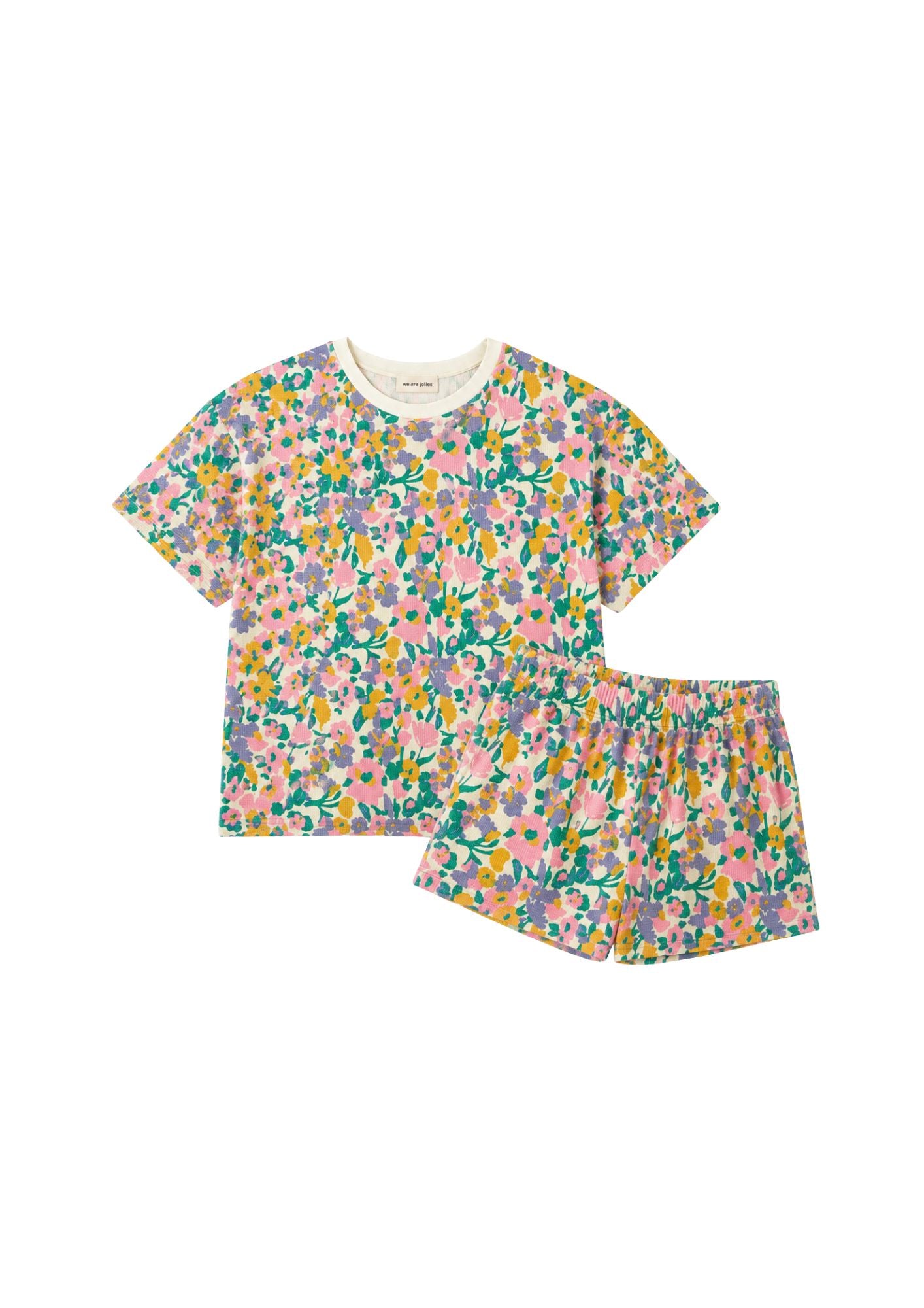 WAJ x Hindbag Organic Cotton Waffle Pyjamas - Pastel Bloom