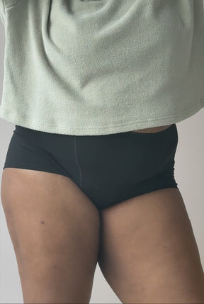 Shorty menstruel GOTS - Flux Nuit | Pirate Black