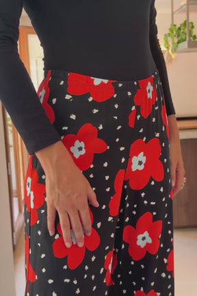 Fluid Viscose Trousers - Atlas red