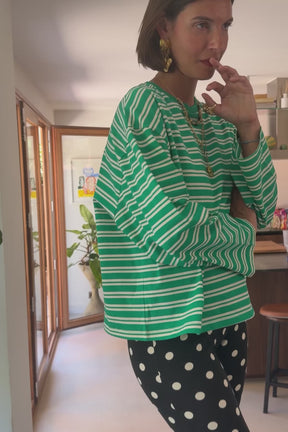 T-shirt Oversize Coton BIO - Rayures