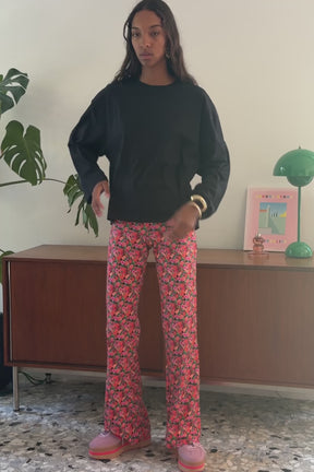 Pantalon Coton BIO Évasé - Aquarelle