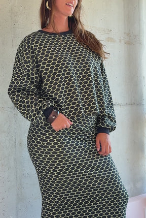 Ensemble Sweat & Jupe longue maille 100% COTON BIO - Bee