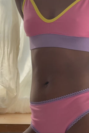 Brassière Coton BIO - Colorblock