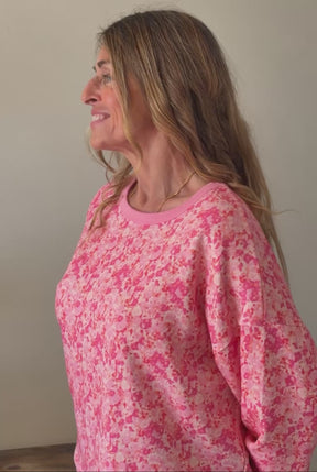 Sweat 100% Coton BIO - Confettis Rose