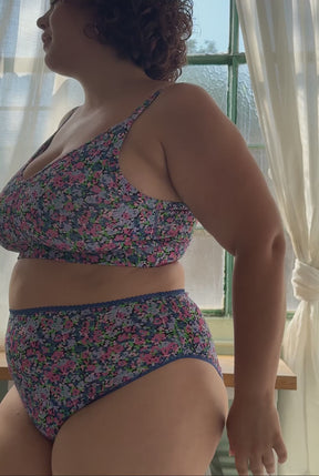 Brassière Coton BIO - Confettis violet