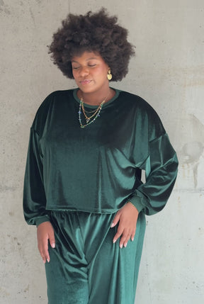 Ensemble Velours - Vert Foncé