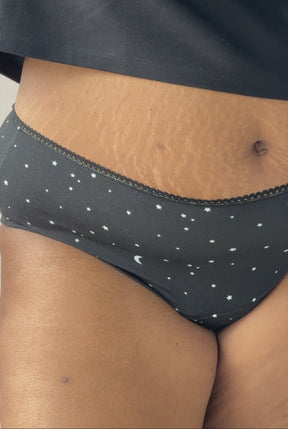 Culotte menstruelle Taille Haute GOTS - Flux Nuit | Astro