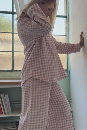 Long Flannel Pyjamas - Pink