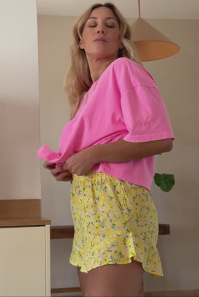 T-shirt Coton BIO - Rose Flash