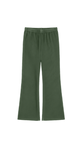 Pantalon Évasé Velours Côtelé - Kaki
